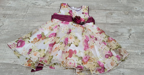 Girl's Floral Sleeveless Dress Size 2/3 Years 92 cm
