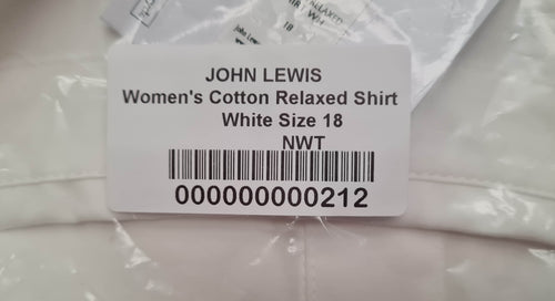 Women's Cotton Relaxed Shirt Size 18