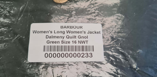 Women's Dalmeny Quilt Gnol Jacket Size 16