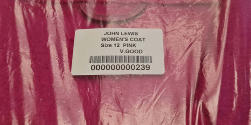 Women's Pink Coat Size 12