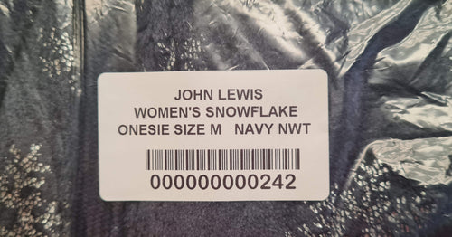 Women's Snowflake Onesie Size M