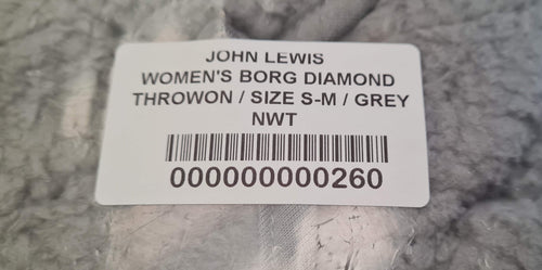 Women's Borg Diamond Throwon Size S/M