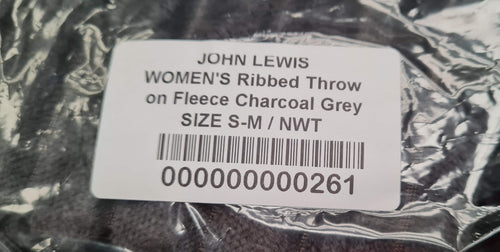 Women's Ribbed Throw On Fleece Size S/M