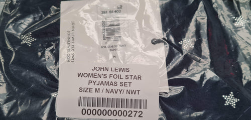 Women's Foil Star Pyjamas Set Size M