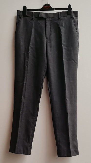 Super 100s Wool Birdseye Regular Fit Suit Trousers Size 36R