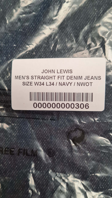 Men's Straight Fit Denim Jeans W34