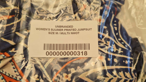 Women's Printed Jumpsuit Size M