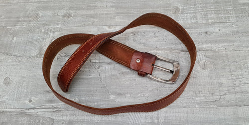 Men's Brown Leather Belt Length 101 cm