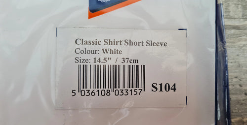 S104 Men's Classic Short Sleeve Shirt Size 14,5''