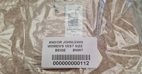 Women's Estelle Cable Vest Size M