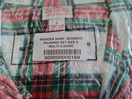 Women's Checkered Pyjamas Set Size S