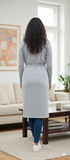 Women's Grey, Long Cardigan or Bathrobe/Home Cover-up Size 6/8