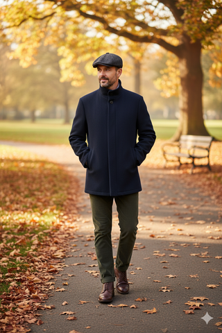 Men's Navy Short Coat Size XL