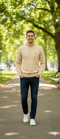 Men's Wool Creamy Jumper Size M