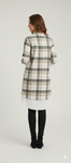 Long Plaid Overshirt Black– Beige-Green Size UK 10