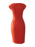 Women's Orange Bodycon Midi Dress Size S