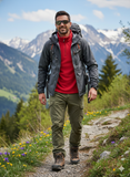 Men's Red Fleece Quarter Zip Sweatshirt