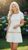 Women's White Summer Mini Dress Size S