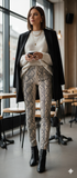 Women's Snake Print Leggings/Trousers "Urban Safari" Size 6