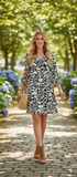 Women's Leaf Print Summer Dress Size 8