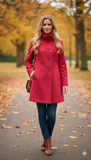Women's Red Coats Size L