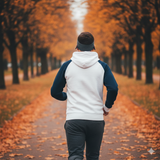 Men's White Hooded Sweatshirt Size L