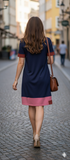 Women's Navy Viscose Mini Dress Size 10