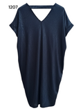 Women's Tunic V-Neck & Cut-Out Back Crocodile Texture One Size