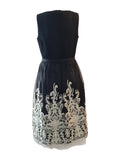Women's Black Midi Evening Mesh Dress Size 12