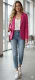 Women's Jacket in Intense Pink Size XS