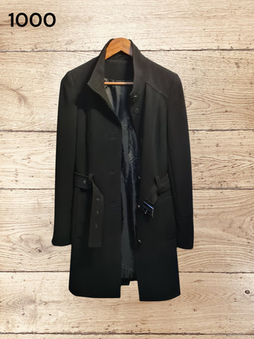 Women's Black Mid-Length Coat Size 6