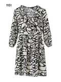 Women's Leaf Print Summer Dress Size 8