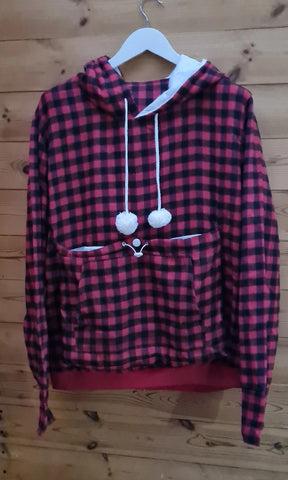 Women's Checked Hoodie Size XXL