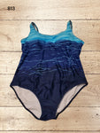 Women Tummy Control One Piece Criss Cross Back Swimsuit Size L