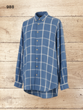 Men's Flannel Check Cotton Long Sleeve Shirts Size XXL