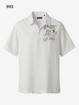 Men's Short Sleeve Print Cotton Shirts Size XL