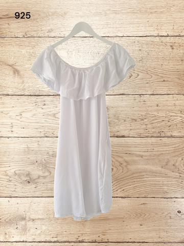 Women White Cotton Playsuit Size 8/10