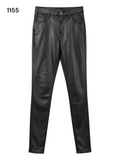 Women's Black Shiny Trousers Size 8