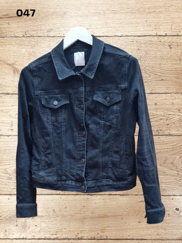 Women's Black Denim Jacket Size L