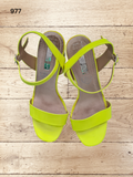 Women's Lime High Heel Sandals Size 6