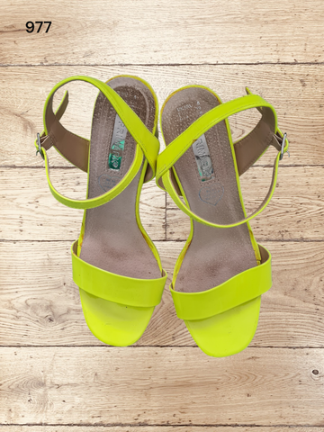 Women's Lime High Heel Sandals Size 6