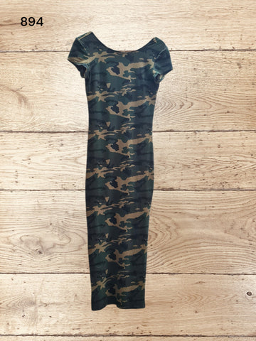 Women Military Leopard Print Dress Size S / 8