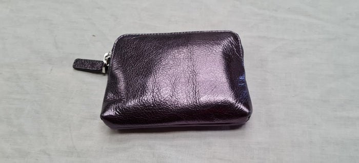 Women's Black Metallic Coin Purse
