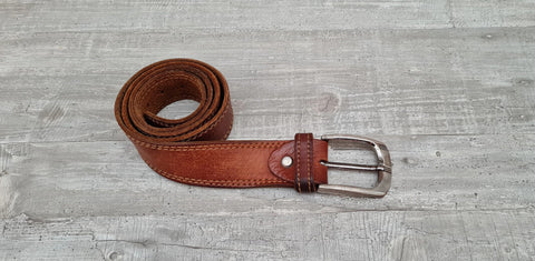 Men's Brown Leather Belt Length 101 cm