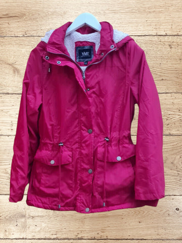 Women's Hooded Red Jacket Size L