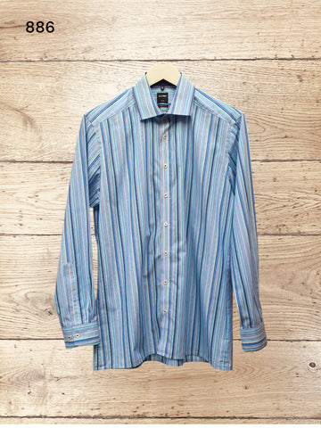 Mens Modern Fit Striped Shirt Size 42 / 16.5'