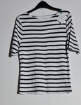 Women's Stripe Crew Neck Blouse Size 10