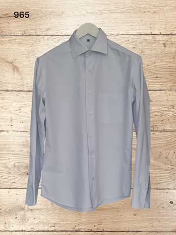 Men's Blue Long Sleeve Shirts Size 42