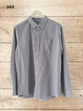 Men's Check Long Sleeve Cotton Shirts Size L