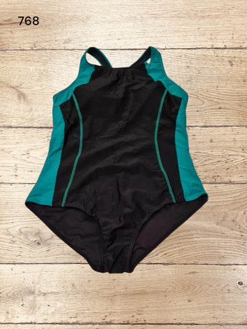 Women's Athletic One Piece Swimsuit Racerback  Size L